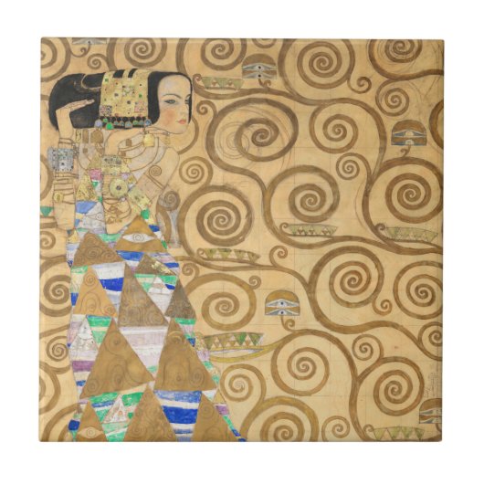 Gustav Klimt - Erwartung, Stoclet Frieze Fliese (Vorderseite)