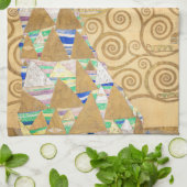 Gustav Klimt - Erwartung, Stoclet Frieze Geschirrtuch (Gefaltet)