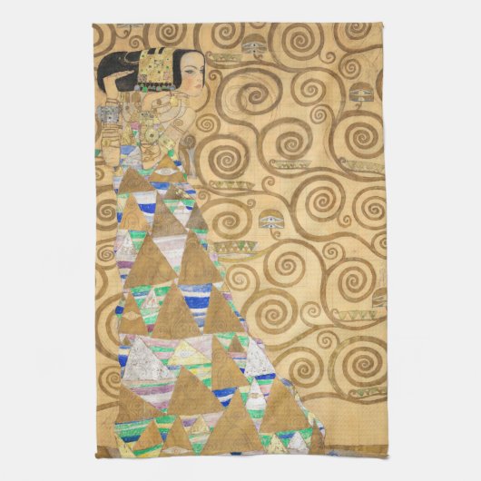 Gustav Klimt - Erwartung, Stoclet Frieze Geschirrtuch (Vertikal)