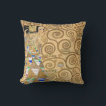 Gustav Klimt - Erwartung, Stoclet Frieze Kissen<br><div class="desc">The Tree of Life,  Stoclet Frieze,  Expectation - Gustav Klimt,  Pappe,  1909</div>