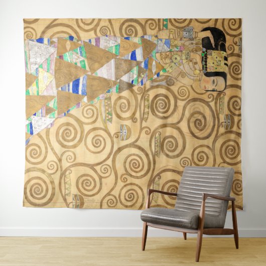 Gustav Klimt - Erwartung, Stoclet Frieze Wandteppich (Beispiel (Horizontal))