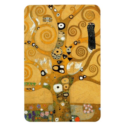 Gustav Klimt Eule in einem Baum Magnet (Vertikal)