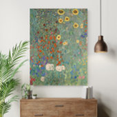 Gustav Klimt Farm Garden with Sunflowers (1907) Poster