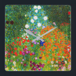 Gustav Klimt , “ Farmhouse garden ” Quadratische Wanduhr<br><div class="desc">私はKlimtが好きな人のためにこの製品を作りました。</div>