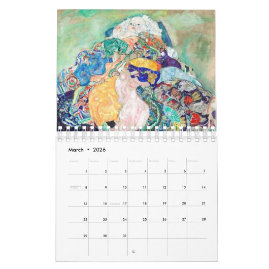 GUSTAV KLIMT FINE ART CALENDAR KALENDER (Mär 2026)