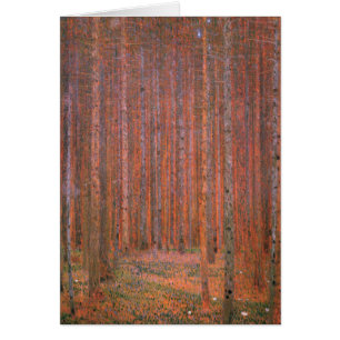Gustav Klimt Fir Forest Tannenwald Rote Bäume