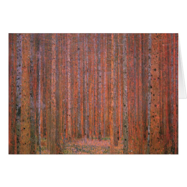Gustav Klimt Fir Forest Tannenwald Rote Bäume (Vorderseite (Horizontal))