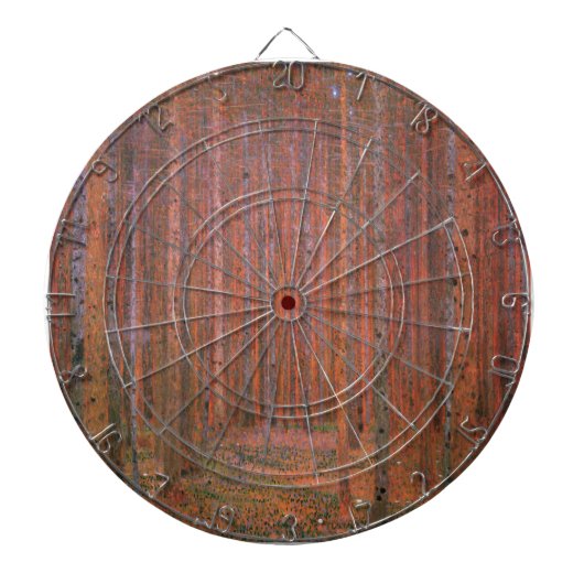 Gustav Klimt Fir Forest Tannenwald Rote Bäume Dartscheibe (vorne)