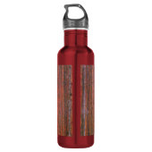 Gustav Klimt Fir Forest Tannenwald Rote Bäume Edelstahlflasche (Rückseite)