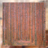 Gustav Klimt Fir Forest Tannenwald Rote Bäume Fensteraufkleber (Blatt 2)