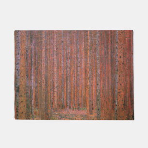 Gustav Klimt Fir Forest Tannenwald Rote Bäume Fußmatte