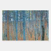 Gustav Klimt Fir Forest Tannenwald Rote Bäume Geschenkpapier Set (Vorderseite 3)