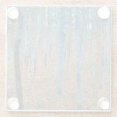 Gustav Klimt Fir Forest Tannenwald Rote Bäume Glasuntersetzer (Rückseite)