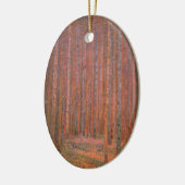 Gustav Klimt Fir Forest Tannenwald Rote Bäume Keramik Ornament (Links)