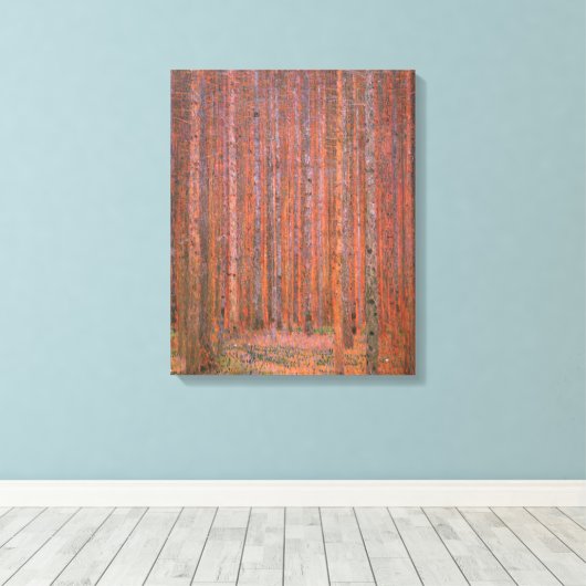 Gustav Klimt Fir Forest Tannenwald Rote Bäume Leinwanddruck (Insitu (Holzboden))