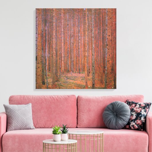 Gustav Klimt Fir Forest Tannenwald Rote Bäume Leinwanddruck (Insitu (Wohnzimmer))