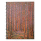 Gustav Klimt Fir Forest Tannenwald Rote Bäume Notizblock (Vorderseite)