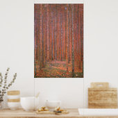 Gustav Klimt Fir Forest Tannenwald Rote Bäume Poster (Küche)