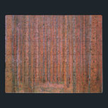 Gustav Klimt Fir Forest Tannenwald Rote Bäume Puzzle<br><div class="desc">Vintager Gustav Klimt Fir Forest - Jugendstil Rote Bäume Diese wunderschöne Vintage Gemälde von Meister Gustav Klimt. Das Gemälde namens Tannenwald I zeigt uns eine wunderschöne Landschaft mit Roten Tannen, durch einen dichten Wald. Gustav Klimt fasste in diesem Landschaftsbild das Gefühl der Lebenskraft auf. Der Tannenwald wurde 1901, während der...</div>