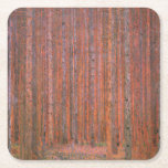 Gustav Klimt Fir Forest Tannenwald Rote Bäume Rechteckiger Pappuntersetzer<br><div class="desc">Vintager Gustav Klimt Fir Forest - Jugendstil Rote Bäume Diese wunderschöne Vintage Gemälde von Meister Gustav Klimt. Das Gemälde namens Tannenwald I zeigt uns eine wunderschöne Landschaft mit Roten Tannen, durch einen dichten Wald. Gustav Klimt fasste in diesem Landschaftsbild das Gefühl der Lebenskraft auf. Der Tannenwald wurde 1901, während der...</div>