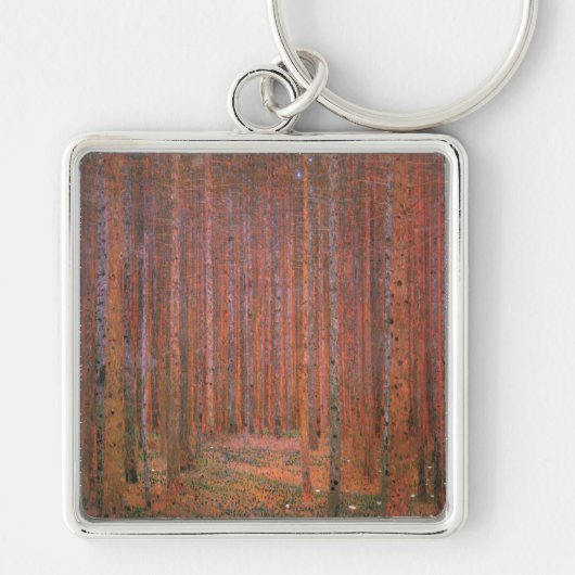 Gustav Klimt Fir Forest Tannenwald Rote Bäume Schlüsselanhänger (Vorne)