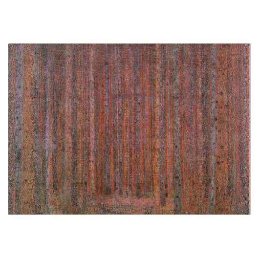 Gustav Klimt Fir Forest Tannenwald Rote Bäume Schneidebrett (Vorderseite)