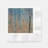 Gustav Klimt Fir Forest Tannenwald Rote Bäume Serviette (Vorderseite)