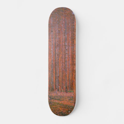 Gustav Klimt Fir Forest Tannenwald Rote Bäume Skateboard (Vorderseite)