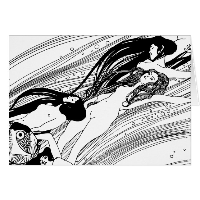 Gustav Klimt - Fischblut Surreal Japanische Kunst (Vorderseite (Horizontal))