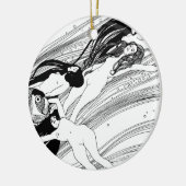Gustav Klimt - Fischblut Surreal Japanische Kunst Keramikornament (Links)