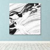 Gustav Klimt - Fischblut Surreal Japanische Kunst Leinwanddruck (Insitu (Holzboden))