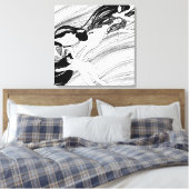 Gustav Klimt - Fischblut Surreal Japanische Kunst Leinwanddruck (Insitu (Schlafzimmer))