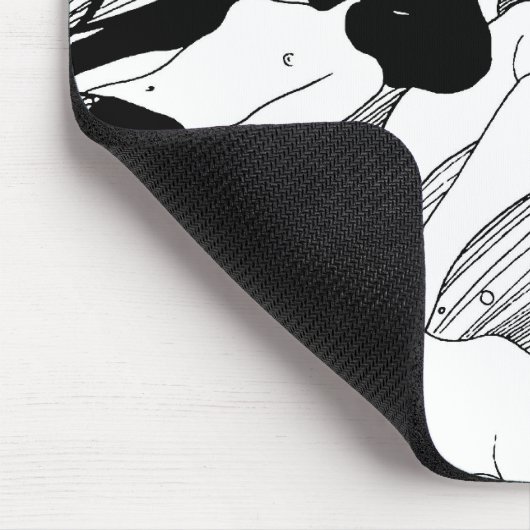 Gustav Klimt - Fischblut Surreal Japanische Kunst Mousepad (Ecke)