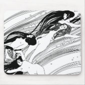 Gustav Klimt - Fischblut Surreal Japanische Kunst Mousepad (Vorne)
