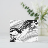 Gustav Klimt - Fischblut Surreal Japanische Kunst Postkarte (Stehend Vorderseite)