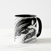 Gustav Klimt - Fischblut Surreal Japanische Kunst Tasse (VorderseiteRechts)