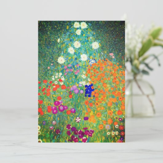 Gustav Klimt Flower Garden Ankündigung (Stehend Vorderseite)