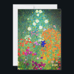 Gustav Klimt Flower Garden Ankündigung<br><div class="desc">Karte mit Gustav Klimts Ölgemälde Blumengarten (1906). Ein schöner Garten mit lila,  roten,  weißen,  blauen und orangefarbenen Blume. Ein großartiges Geschenk für Jugendliche und österreichische Kunstliebhaber.</div>