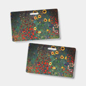 Gustav Klimt Flower Garden Ausweis (Vorder- & Rückseite)