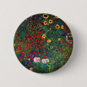 Gustav Klimt Flower Garden Button (Vorderseite)