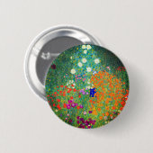 Gustav Klimt Flower Garden Button (Vorne & Hinten)