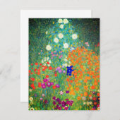 Gustav Klimt Flower Garden Card (Vorne/Hinten)