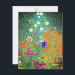 Gustav Klimt Flower Garden Card<br><div class="desc">Karte mit Gustav Klimts Ölgemälde Blumengarten (1906). Ein schöner Garten mit lila,  roten,  weißen,  blauen und orangefarbenen Blume. Ein großartiges Geschenk für Jugendliche und österreichische Kunstliebhaber.</div>
