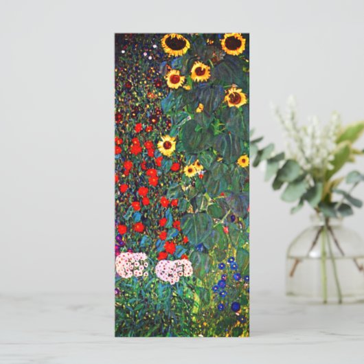 Gustav Klimt Flower Garden Card (Stehend Vorderseite)