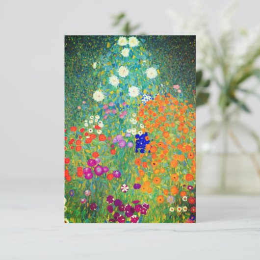 Gustav Klimt Flower Garden Card (Stehend Vorderseite)