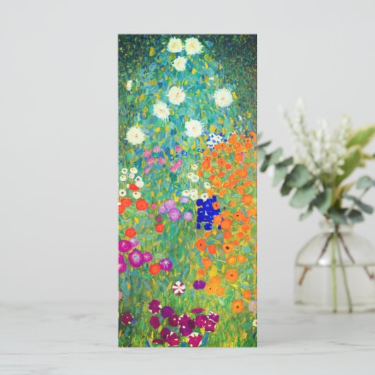 Gustav Klimt Flower Garden Card (Stehend Vorderseite)