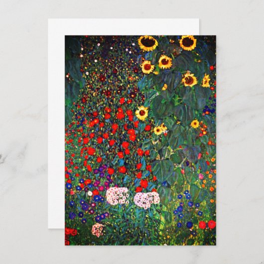 Gustav Klimt Flower Garden Card (Vorne/Hinten)