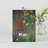 Gustav Klimt Flower Garden Card (Stehend Vorderseite)