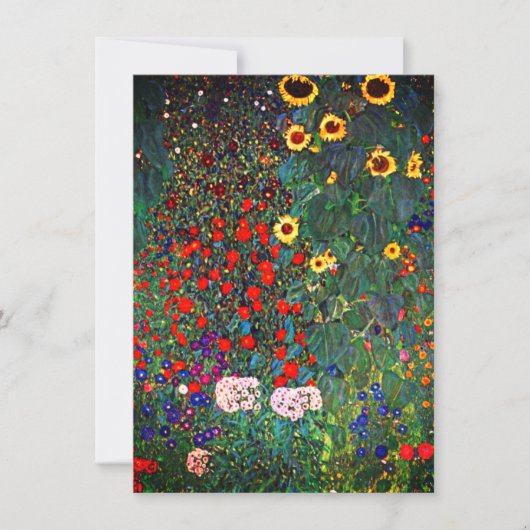 Gustav Klimt Flower Garden Card (Vorderseite)