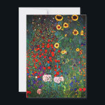 Gustav Klimt Flower Garden Card<br><div class="desc">Karte mit Gustav Klimts Ölmalereigarten mit Sonnenblumen (1907). Ein wunderschöner Garten mit Sonnenblumen und exquisiten blauen,  roten,  lila,  rosa und weißen Blume. Ein großartiges Geschenk für Jugendliche und österreichische Kunstliebhaber.</div>